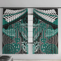 Aotearoa Iwi Ngati Maru Window Curtain Maori Kowhaiwhai Pattern
