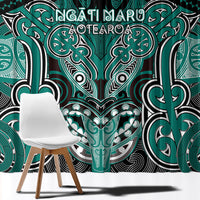 Aotearoa Iwi Ngati Maru Window Curtain Maori Kowhaiwhai Pattern