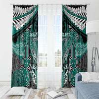 Aotearoa Iwi Ngati Maru Window Curtain Maori Kowhaiwhai Pattern