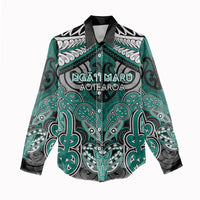 Aotearoa Iwi Ngati Maru Personalised Women Casual Shirt Maori Kowhaiwhai Pattern