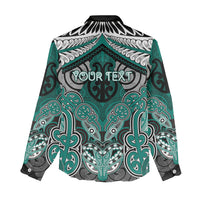 Aotearoa Iwi Ngati Maru Personalised Women Casual Shirt Maori Kowhaiwhai Pattern