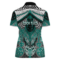Aotearoa Iwi Ngati Maru Personalised Women Polo Shirt Maori Kowhaiwhai Pattern