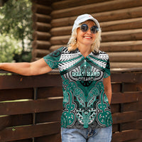 Aotearoa Iwi Ngati Maru Personalised Women Polo Shirt Maori Kowhaiwhai Pattern