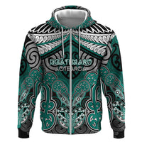 Aotearoa Iwi Ngati Maru Personalised Zip Hoodie Maori Kowhaiwhai Pattern