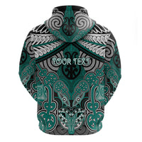 Aotearoa Iwi Ngati Maru Personalised Zip Hoodie Maori Kowhaiwhai Pattern