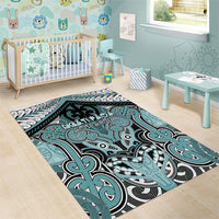 Aotearoa Iwi Ngati Paoa Area Rug Maori Kowhaiwhai Pattern