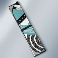 Aotearoa Iwi Ngati Paoa Auto Sun Shade Maori Kowhaiwhai Pattern