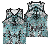 Aotearoa Iwi Ngati Paoa Personalised Basketball Jersey Maori Kowhaiwhai Pattern