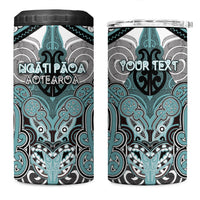 Aotearoa Iwi Ngati Paoa Personalised 4 in 1 Can Cooler Tumbler Maori Kowhaiwhai Pattern