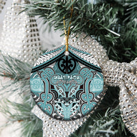 Aotearoa Iwi Ngati Paoa Personalised Ceramic Ornament Maori Kowhaiwhai Pattern