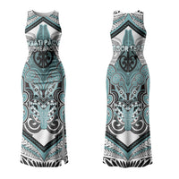 Aotearoa Iwi Ngati Paoa Personalised Couples Matching Tank Maxi Dress and Hawaiian Shirt Maori Kowhaiwhai Pattern