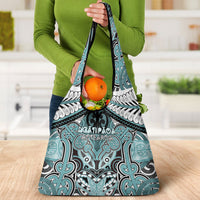 Aotearoa Iwi Ngati Paoa Grocery Bag Maori Kowhaiwhai Pattern