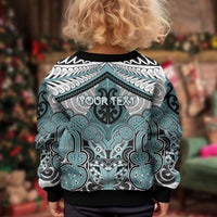 Aotearoa Iwi Ngati Paoa Personalised Kid Ugly Christmas Sweater Maori Kowhaiwhai Pattern