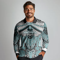 Aotearoa Iwi Ngati Paoa Personalised Long Sleeve Polo Shirt Maori Kowhaiwhai Pattern