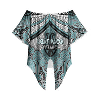 Aotearoa Iwi Ngati Paoa Personalised Off Shoulder Wrap Waist Top Maori Kowhaiwhai Pattern
