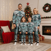 Aotearoa Iwi Ngati Paoa Personalised Christmas Pajama Set Maori Kowhaiwhai Pattern