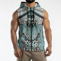 Aotearoa Iwi Ngati Paoa Personalised Sleeveless Zip Hoodie Maori Kowhaiwhai Pattern