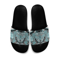 Aotearoa Iwi Ngati Paoa Slide Sandals Maori Kowhaiwhai Pattern