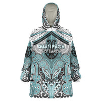 Aotearoa Iwi Ngati Paoa Personalised Wearable Blanket Hoodie Maori Kowhaiwhai Pattern