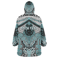 Aotearoa Iwi Ngati Paoa Personalised Wearable Blanket Hoodie Maori Kowhaiwhai Pattern