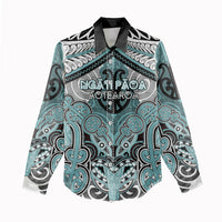 Aotearoa Iwi Ngati Paoa Personalised Women Casual Shirt Maori Kowhaiwhai Pattern
