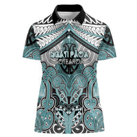 Aotearoa Iwi Ngati Paoa Personalised Women Polo Shirt Maori Kowhaiwhai Pattern