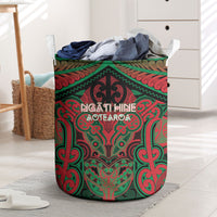 Aotearoa Iwi Ngati Hine Laundry Basket Maori Kowhaiwhai Pattern