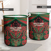 Aotearoa Iwi Ngati Hine Laundry Basket Maori Kowhaiwhai Pattern