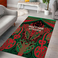 Aotearoa Iwi Ngati Hine Area Rug Maori Kowhaiwhai Pattern