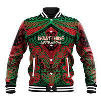 Aotearoa Iwi Ngati Hine Personalised Baseball Jacket Maori Kowhaiwhai Pattern
