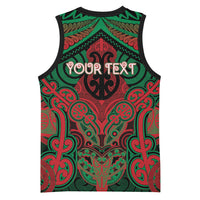 Aotearoa Iwi Ngati Hine Personalised Basketball Jersey Maori Kowhaiwhai Pattern