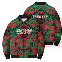 Aotearoa Iwi Ngati Hine Personalised Bomber Puffer Jacket Maori Kowhaiwhai Pattern