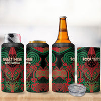 Aotearoa Iwi Ngati Hine Personalised 4 in 1 Can Cooler Tumbler Maori Kowhaiwhai Pattern