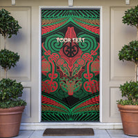 Aotearoa Iwi Ngati Hine Personalised Door Cover Maori Kowhaiwhai Pattern