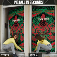 Aotearoa Iwi Ngati Hine Personalised Door Cover Maori Kowhaiwhai Pattern