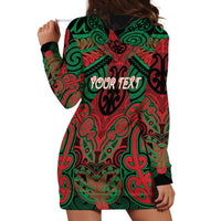 Aotearoa Iwi Ngati Hine Personalised Hoodie Dress Maori Kowhaiwhai Pattern