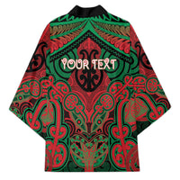 Aotearoa Iwi Ngati Hine Personalised Kimono Maori Kowhaiwhai Pattern