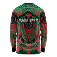 Aotearoa Iwi Ngati Hine Personalised Long Sleeve Shirt Maori Kowhaiwhai Pattern