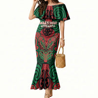 Aotearoa Iwi Ngati Hine Personalised Mermaid Dress Maori Kowhaiwhai Pattern