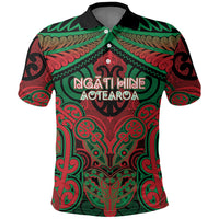 Aotearoa Iwi Ngati Hine Personalised Polo Shirt Maori Kowhaiwhai Pattern