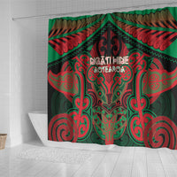 Aotearoa Iwi Ngati Hine Shower Curtain Maori Kowhaiwhai Pattern