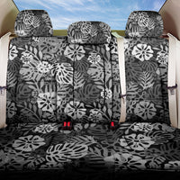 Black Aloha Hawaiian Back Car Seat Cover Monstera Hibiscus Tropical Pattern