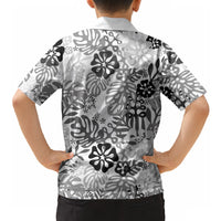 White Aloha Hawaiian Hawaiian Shirt Monstera Hibiscus Tropical Pattern
