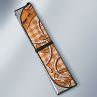 Brown Hawaii Palaka Cowboy Auto Sun Shade Hawaiian Paniolo Festival Spirit