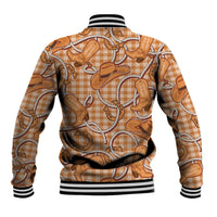 Brown Hawaii Palaka Cowboy Baseball Jacket Hawaiian Paniolo Festival Spirit