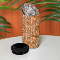 Brown Hawaii Palaka Cowboy 4 in 1 Can Cooler Tumbler Hawaiian Paniolo Festival Spirit