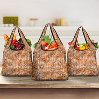 Brown Hawaii Palaka Cowboy Grocery Bag Hawaiian Paniolo Festival Spirit