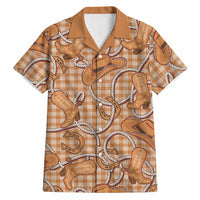 Brown Hawaii Palaka Cowboy Hawaiian Shirt Hawaiian Paniolo Festival Spirit