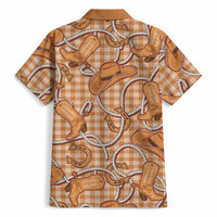 Brown Hawaii Palaka Cowboy Hawaiian Shirt Hawaiian Paniolo Festival Spirit