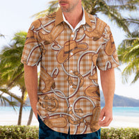 Brown Hawaii Palaka Cowboy Hawaiian Shirt Hawaiian Paniolo Festival Spirit